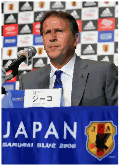 代表発表のジーコ
